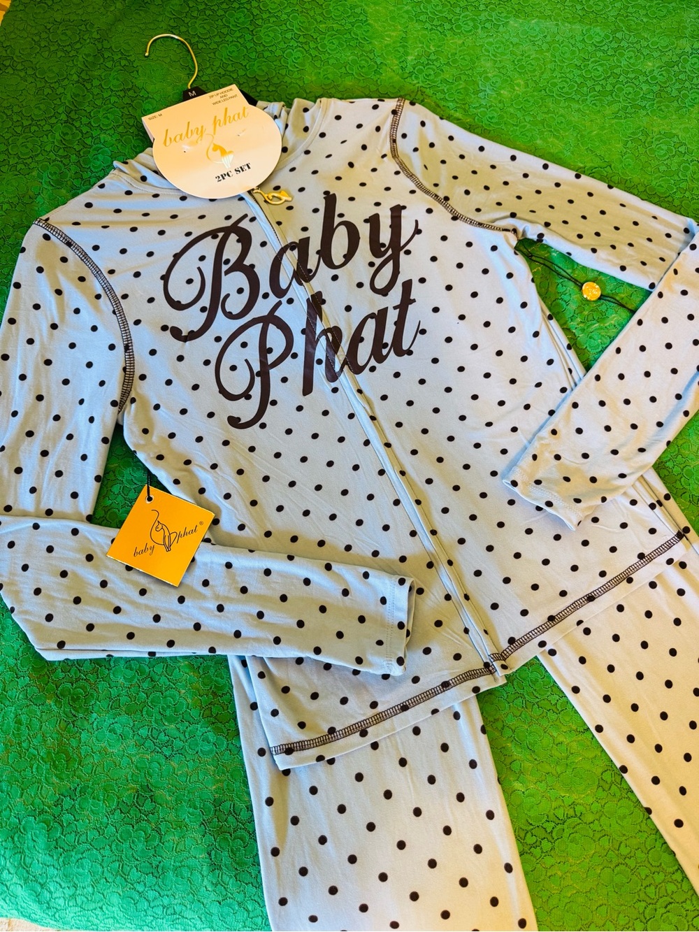 Baby Phat Light Blue and Polka Dot set